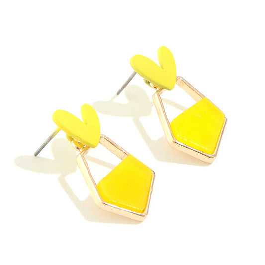 Earrings Female Love Drop Oil - Premium 0 from chiquetrends.com - Just $6! Shop now at chiquetrends.com