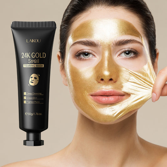 Gold Foil Snail Tear-Off Mask - Premium 0 from chiquetrends.com - Just $11! Shop now at chiquetrends.com