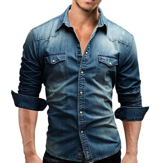 Men Shirt Brand Male Long - Premium 0 from chiquetrends.com - Just $42! Shop now at chiquetrends.com