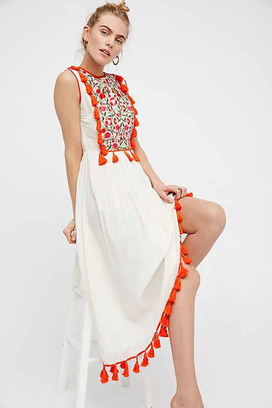 Bohemian Embroidered Floral - Premium 0 from chiquetrends.com - Just $90! Shop now at chiquetrends.com