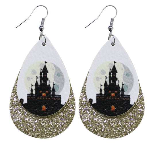 Halloween leather drop earrings - Premium 0 from chiquetrends.com - Just $4.81! Shop now at chiquetrends.com