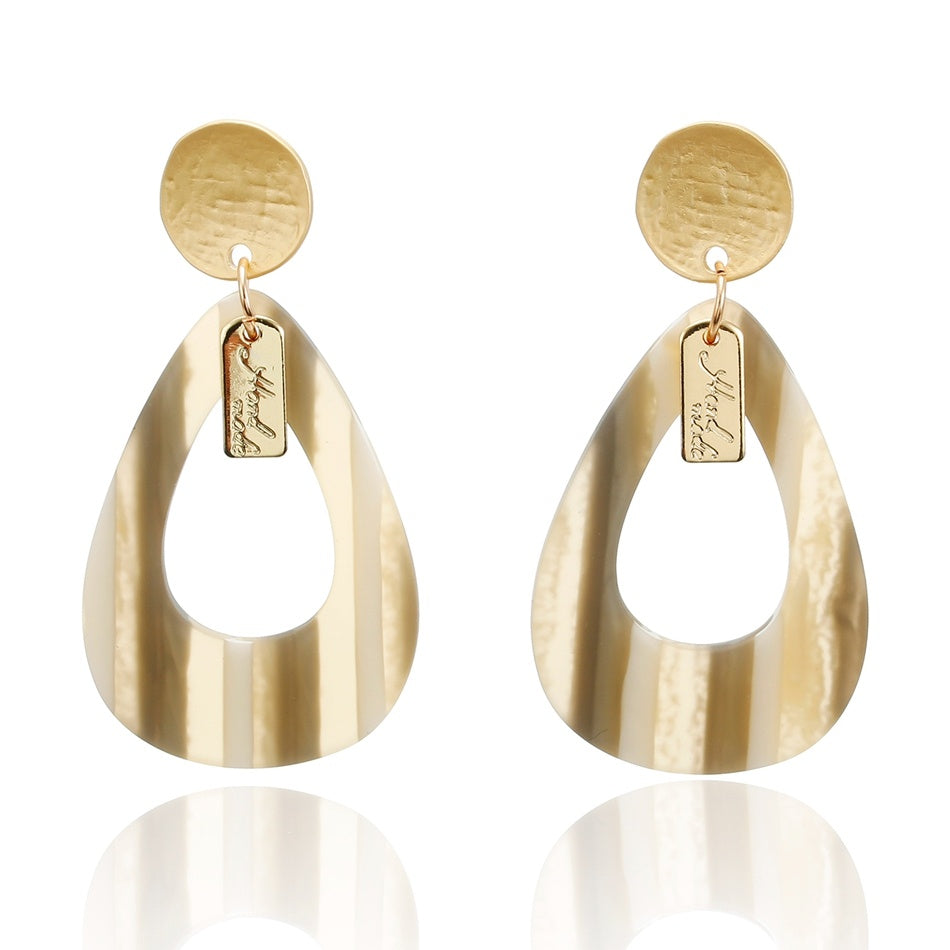 Drop-shaped acrylic earrings - Premium 0 from chiquetrends.com - Just $8! Shop now at chiquetrends.com