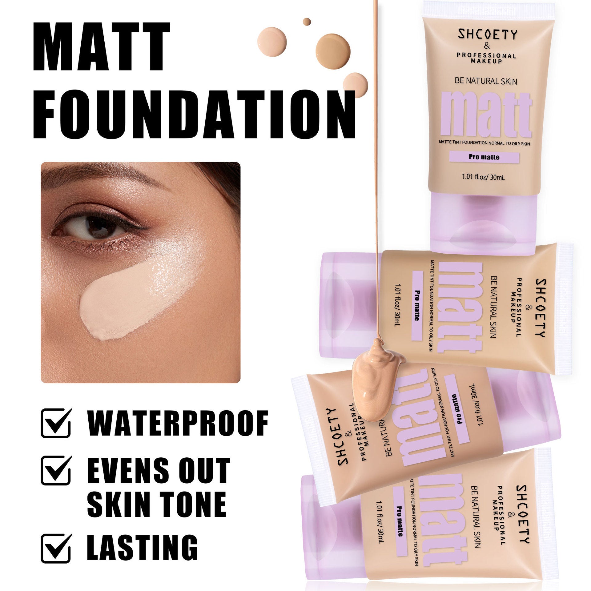 4 Colors Longwear Foundation - Premium 0 from chiquetrends.com - Just $8! Shop now at chiquetrends.com