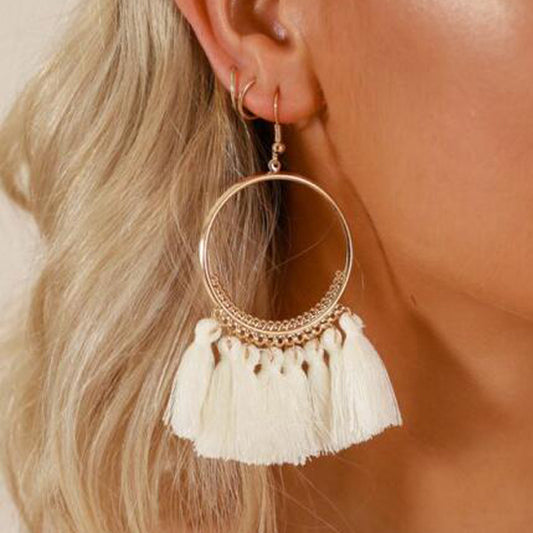 Big Round Drop Dangle Earrings - Premium 0 from chiquetrends.com - Just $7! Shop now at chiquetrends.com