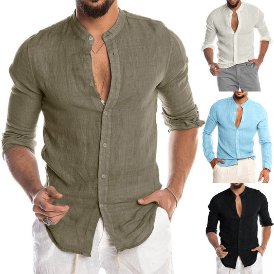 Cardigan long sleeve shirt men - Premium 0 from chiquetrends.com - Just $25! Shop now at chiquetrends.com