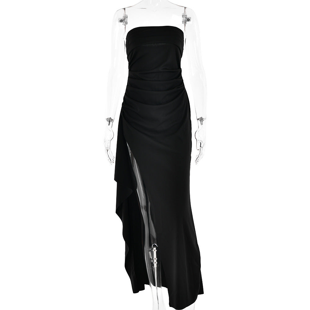 Strapless Split Long Dress - Premium 0 from chiquetrends.com - Just $31! Shop now at chiquetrends.com