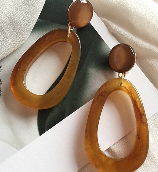 Drop style resin earrings - Premium 0 from chiquetrends.com - Just $10! Shop now at chiquetrends.com