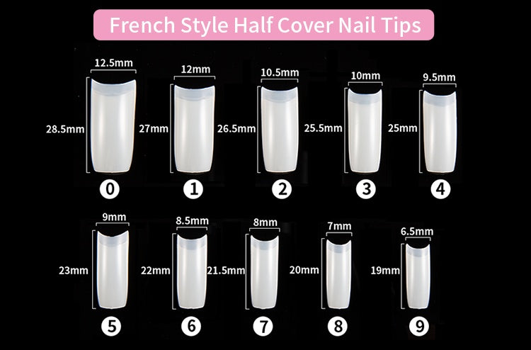 500 French nails - Premium 0 from chiquetrends.com - Just $20! Shop now at chiquetrends.com