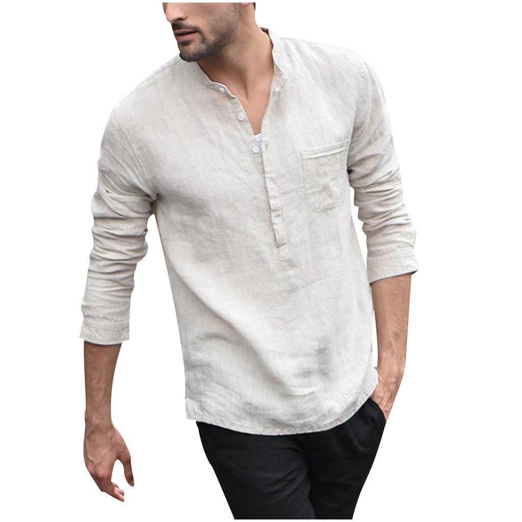 Men Vintage White Shirt Button - Premium 0 from chiquetrends.com - Just $40! Shop now at chiquetrends.com