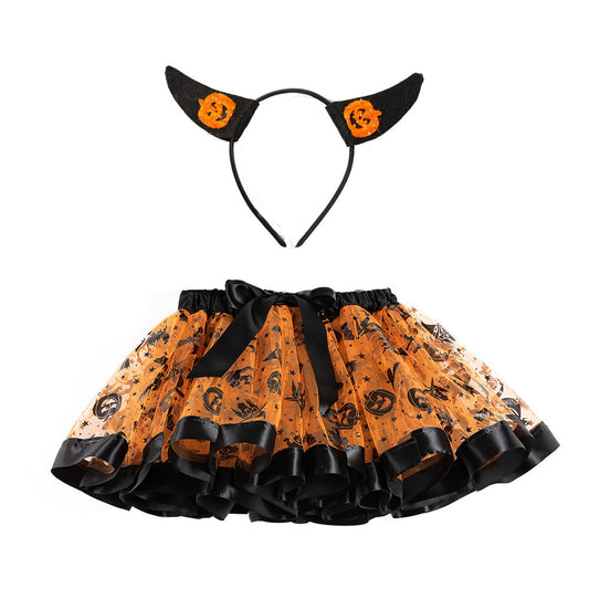 Children's Halloween skirt - Premium 0 from chiquetrends.com - Just $24.96! Shop now at chiquetrends.com