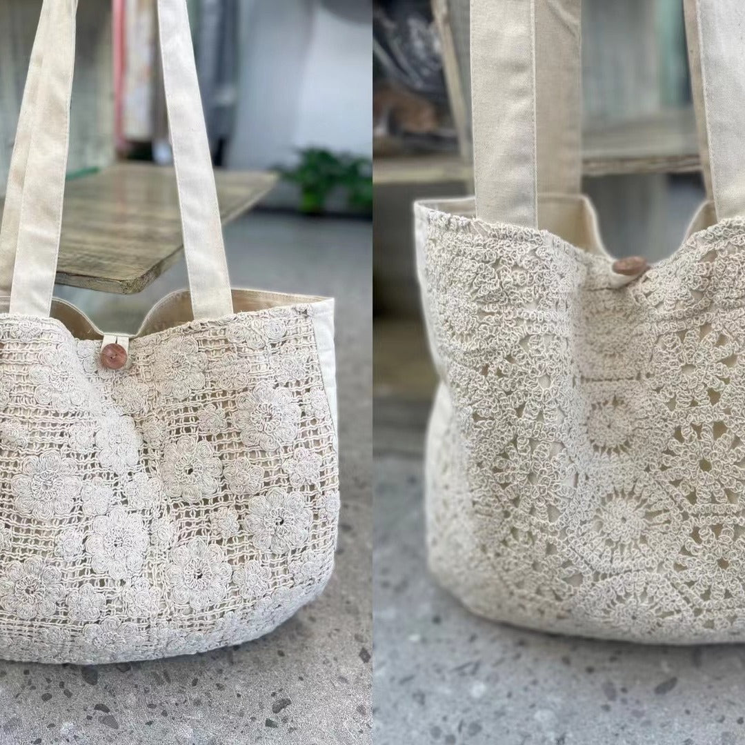 Women’s Summer Jacquard Button Handbag | Lightweight and Stylish Design for Warm Weather Fashion – CHIQUE TRENDS - Premium Handbag from chiquetrends.com - Just $59! Shop now at chiquetrends.com