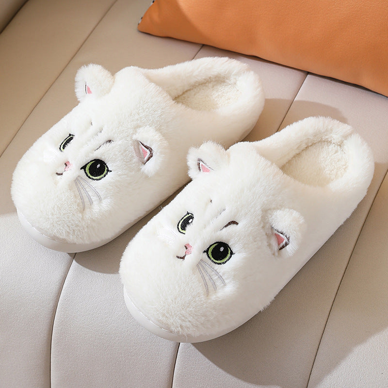 Cute Cat Plush Slippers Winter Warm - Premium 4 from chiquetrends.com - Just $22.62! Shop now at chiquetrends.com