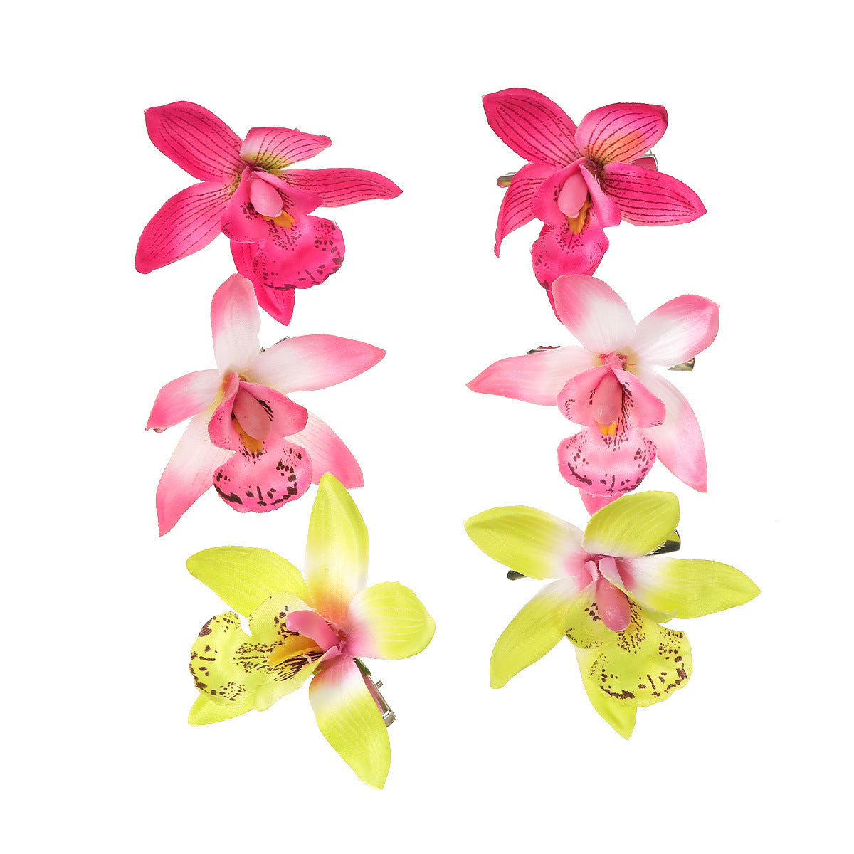 2 Artificial Flowers Barrettes - Premium 0 from chiquetrends.com - Just $6! Shop now at chiquetrends.com