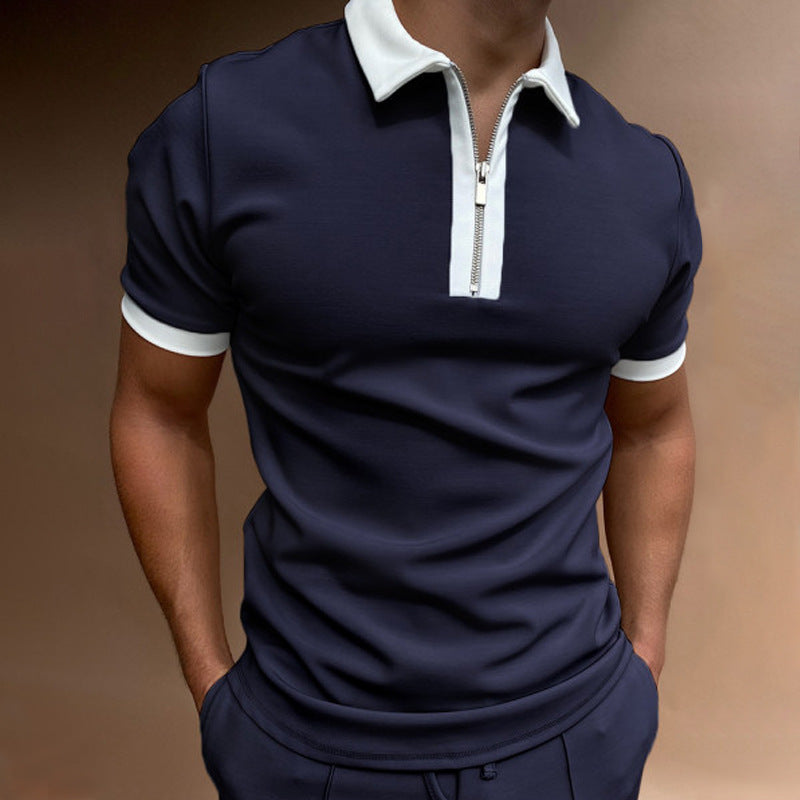 Men's Polo Shirt Men Solid - Premium 0 from chiquetrends.com - Just $22! Shop now at chiquetrends.com