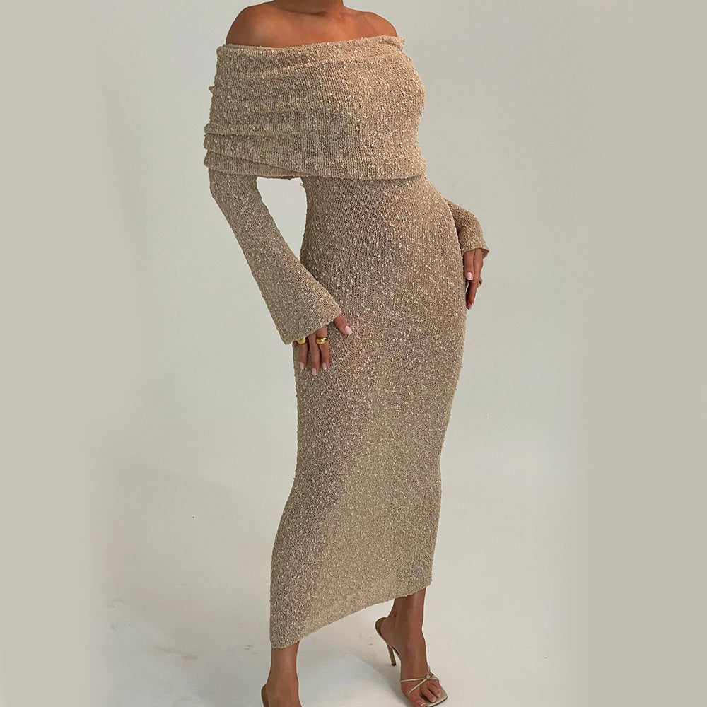 New One-shoulder Knitted - Premium 0 from chiquetrends.com - Just $37! Shop now at chiquetrends.com