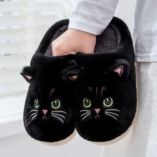 Cute Cat Plush Slippers Winter Warm - Premium 4 from chiquetrends.com - Just $22.62! Shop now at chiquetrends.com