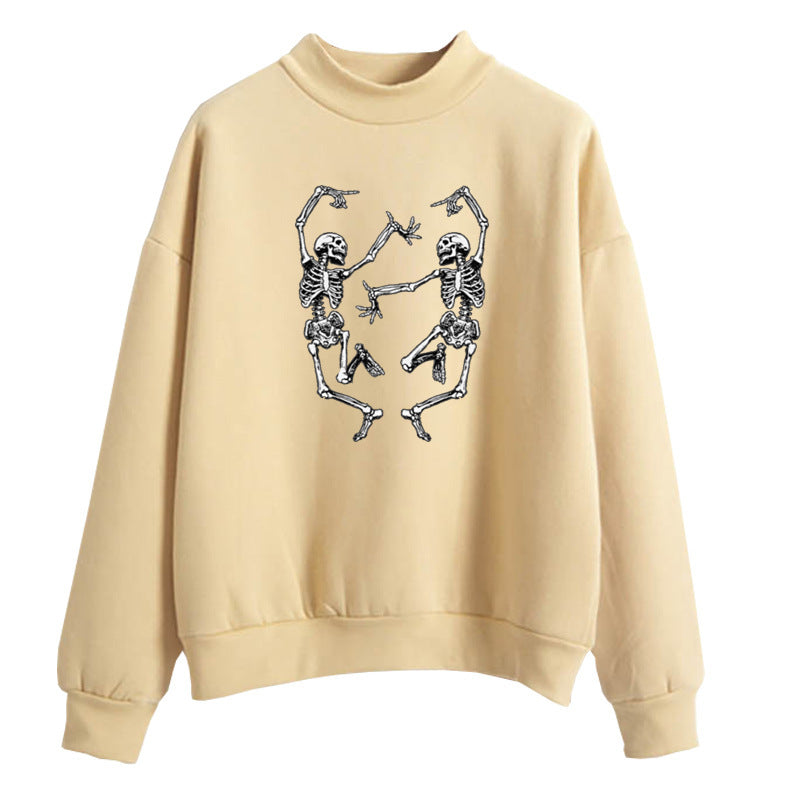 Dancing Skull Fun Print Pullover - Premium 0 from chiquetrends.com - Just $24.05! Shop now at chiquetrends.com