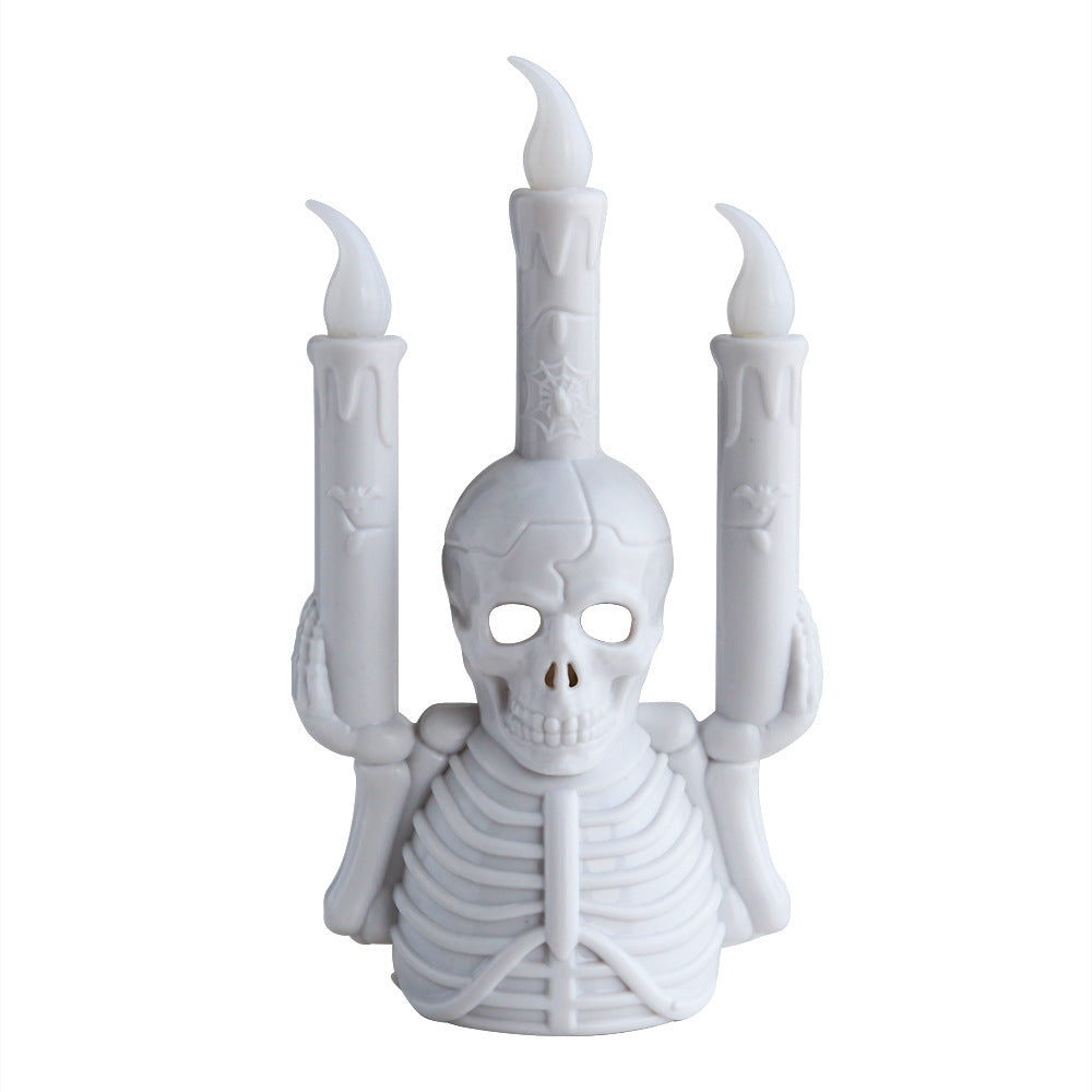 Halloween Skull Candlestick Lamp LED - Premium 0 from chiquetrends.com - Just $8.07! Shop now at chiquetrends.com