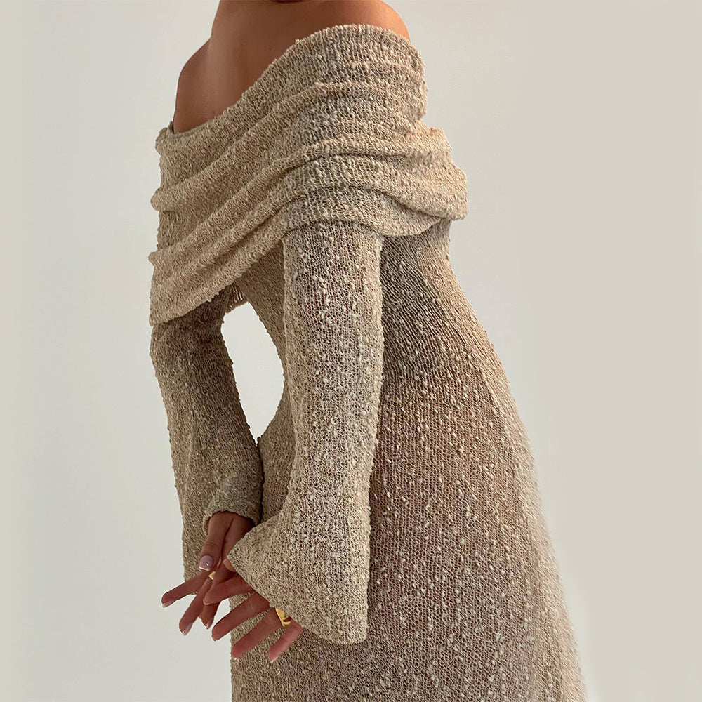 New One-shoulder Knitted - Premium 0 from chiquetrends.com - Just $37! Shop now at chiquetrends.com