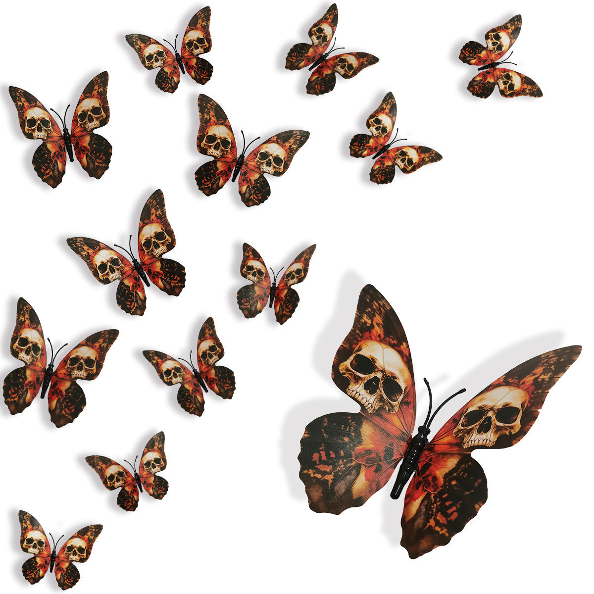 3D Skull Butterfly Stickers - Premium 0 from chiquetrends.com - Just $8.27! Shop now at chiquetrends.com