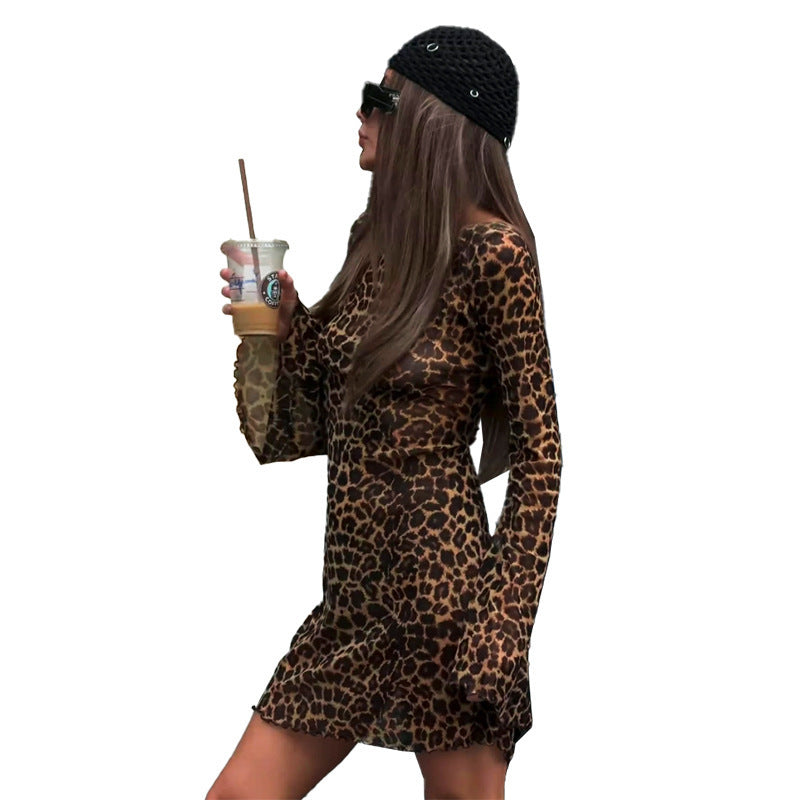 Style Leopard Print Off-neck - Premium 0 from chiquetrends.com - Just $28! Shop now at chiquetrends.com