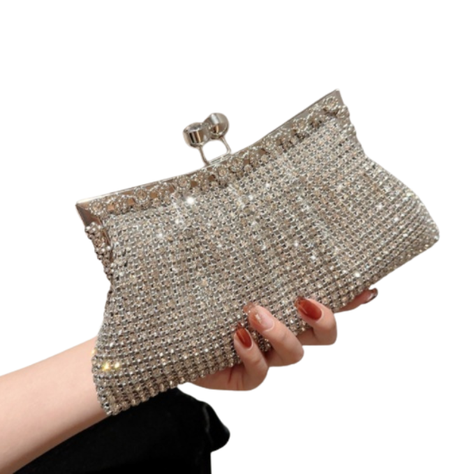 Water Diamond Women’s Dinner Handbag | Elegant Design with Diamond Accents | Perfect for Special Dinners or Formal Occasions – CHIQUE TRENDS - Premium Handbag from chiquetrends.com - Just $68! Shop now at chiquetrends.com