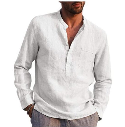 Men Vintage White Shirt Button - Premium 0 from chiquetrends.com - Just $40! Shop now at chiquetrends.com