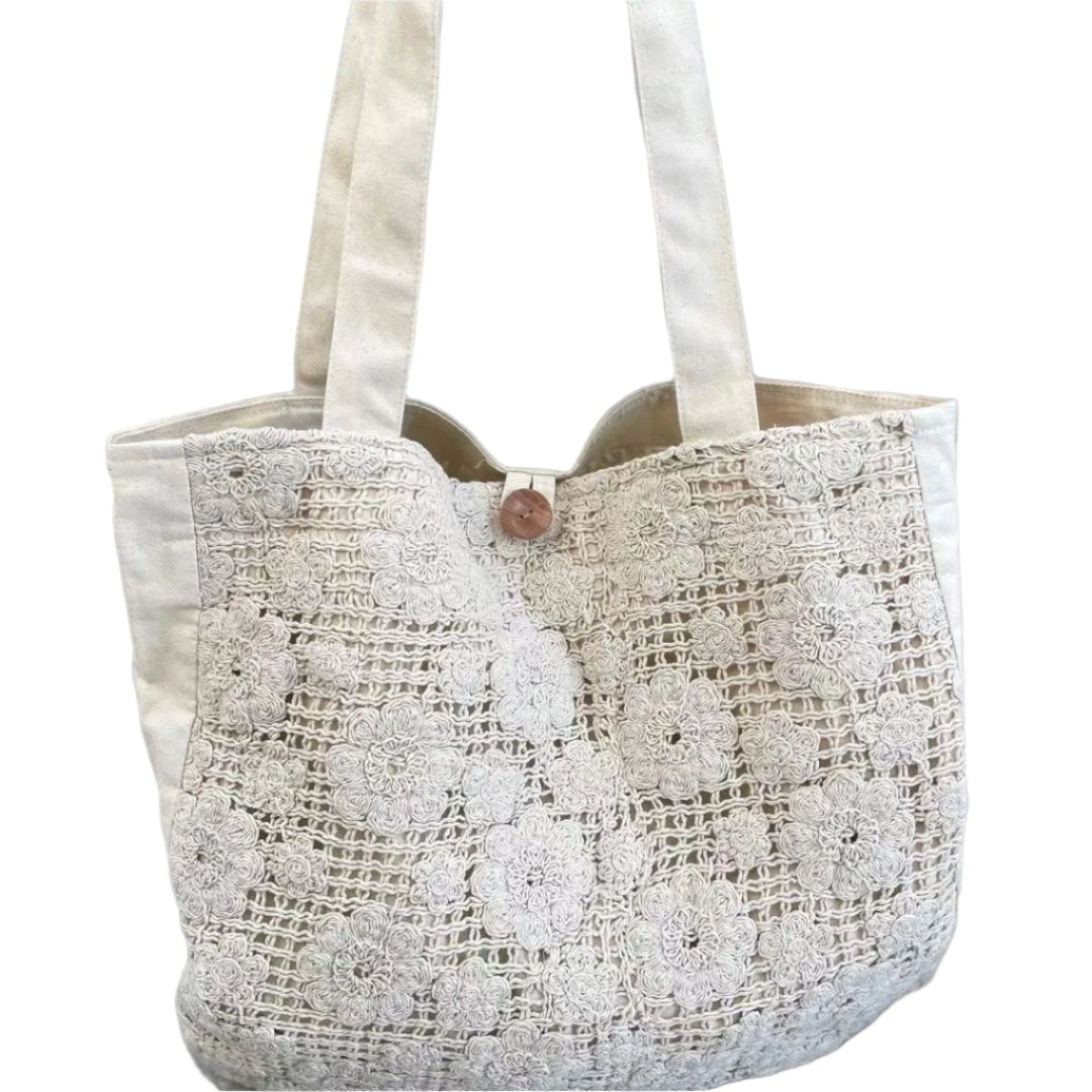 Women’s Summer Jacquard Button Handbag | Lightweight and Stylish Design for Warm Weather Fashion – CHIQUE TRENDS - Premium Handbag from chiquetrends.com - Just $59! Shop now at chiquetrends.com