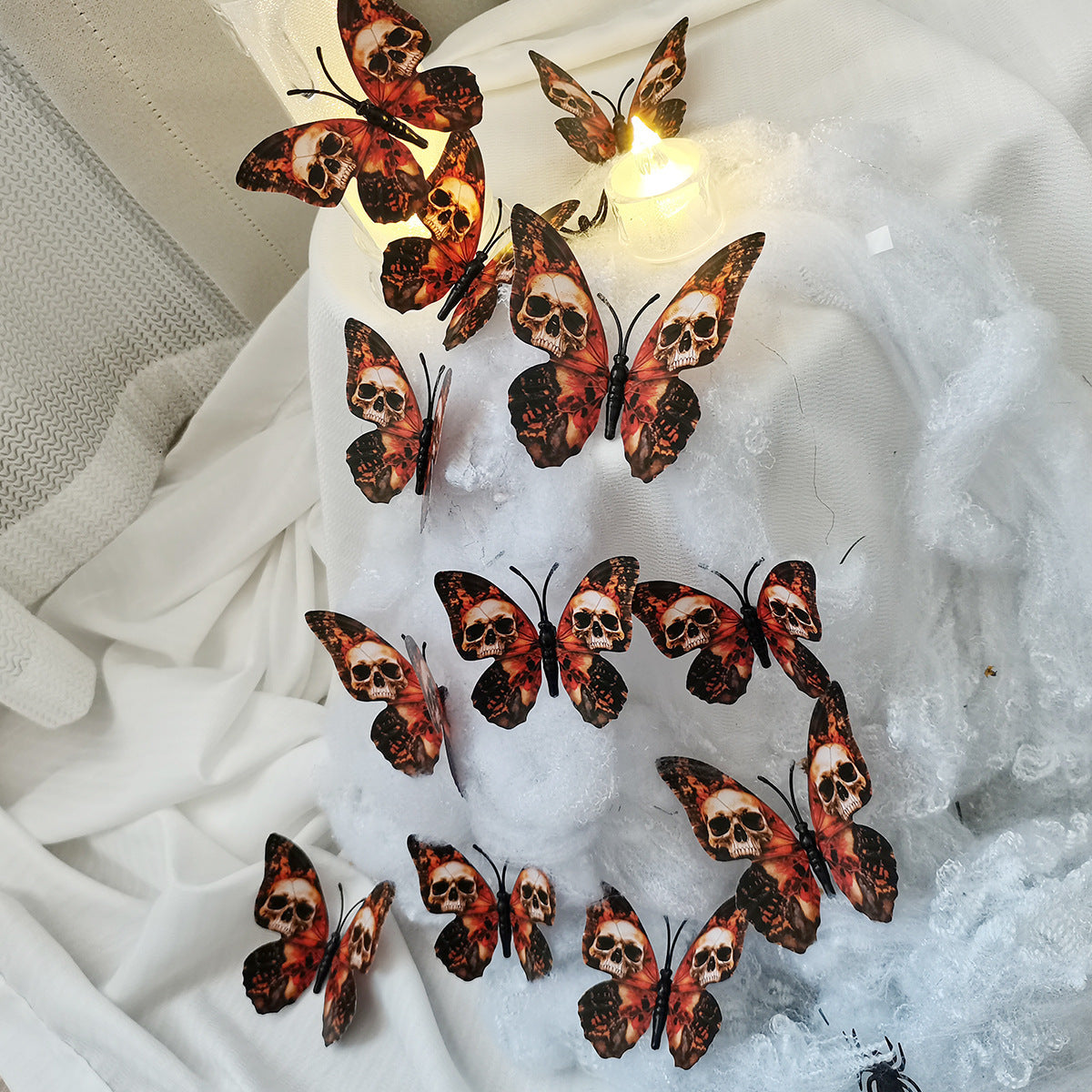 3D Skull Butterfly Stickers - Premium 0 from chiquetrends.com - Just $8.27! Shop now at chiquetrends.com