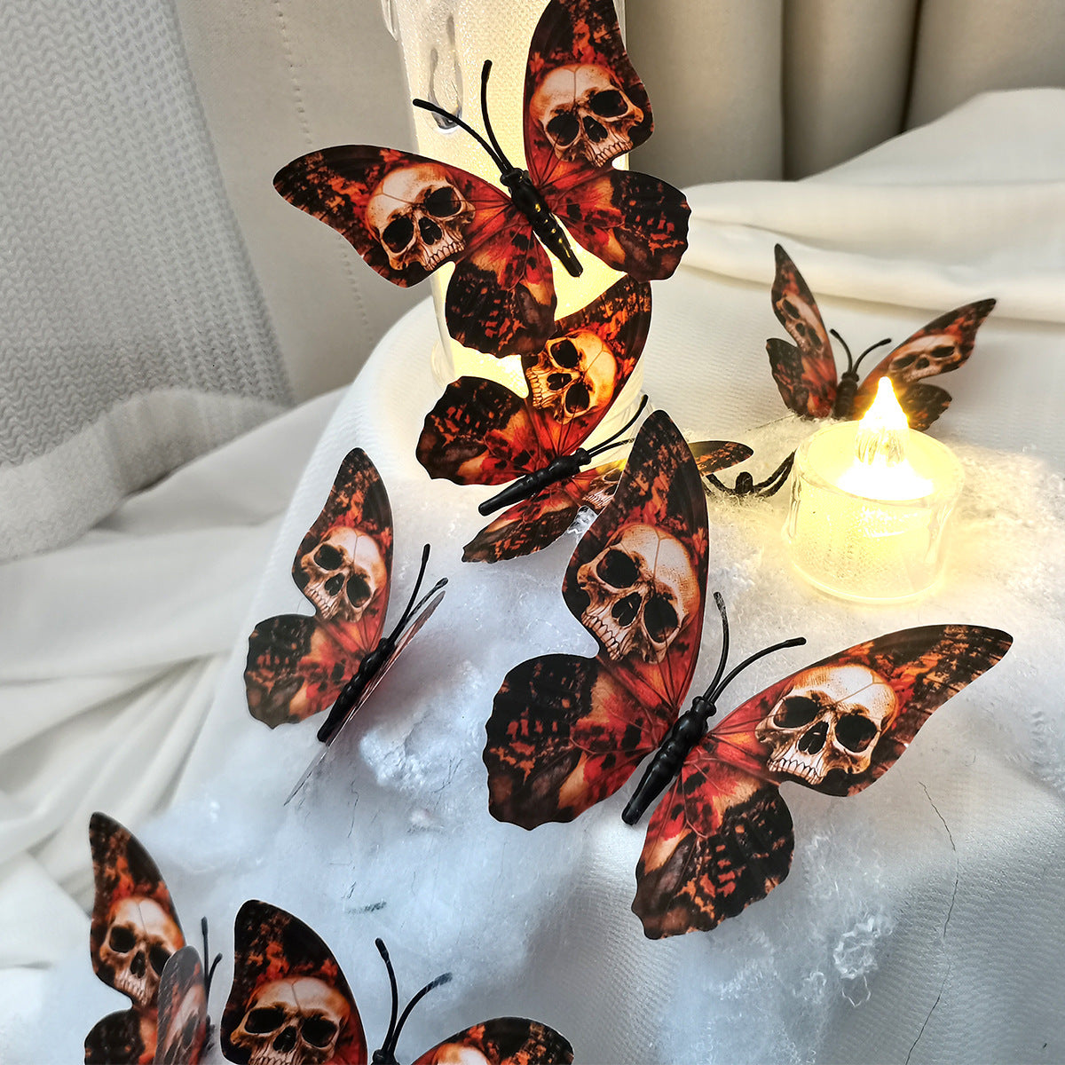 3D Skull Butterfly Stickers - Premium 0 from chiquetrends.com - Just $8.27! Shop now at chiquetrends.com