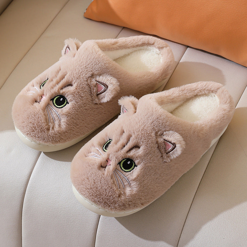 Cute Cat Plush Slippers Winter Warm - Premium 4 from chiquetrends.com - Just $22.62! Shop now at chiquetrends.com