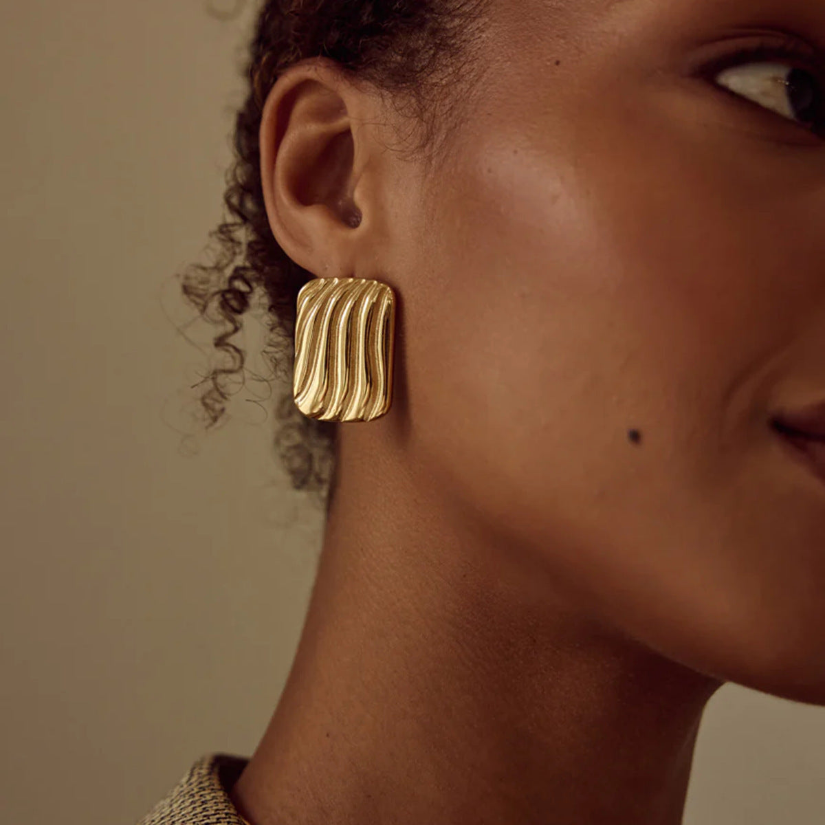 Colette Gold Earrings - Premium 0 from chiquetrends.com - Just $17! Shop now at chiquetrends.com