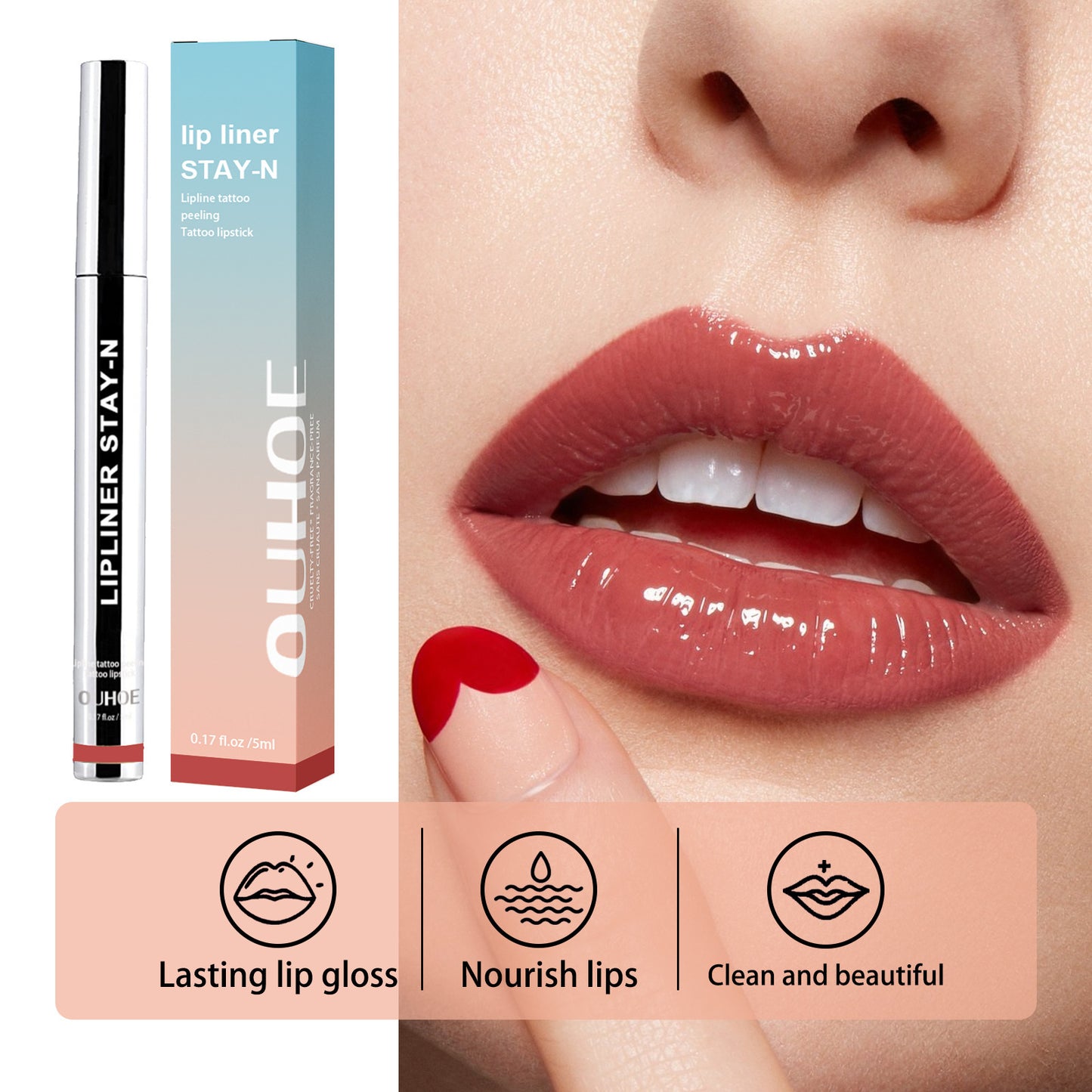 Lip Liner Pen Dark Brown - Premium 0 from chiquetrends.com - Just $9! Shop now at chiquetrends.com