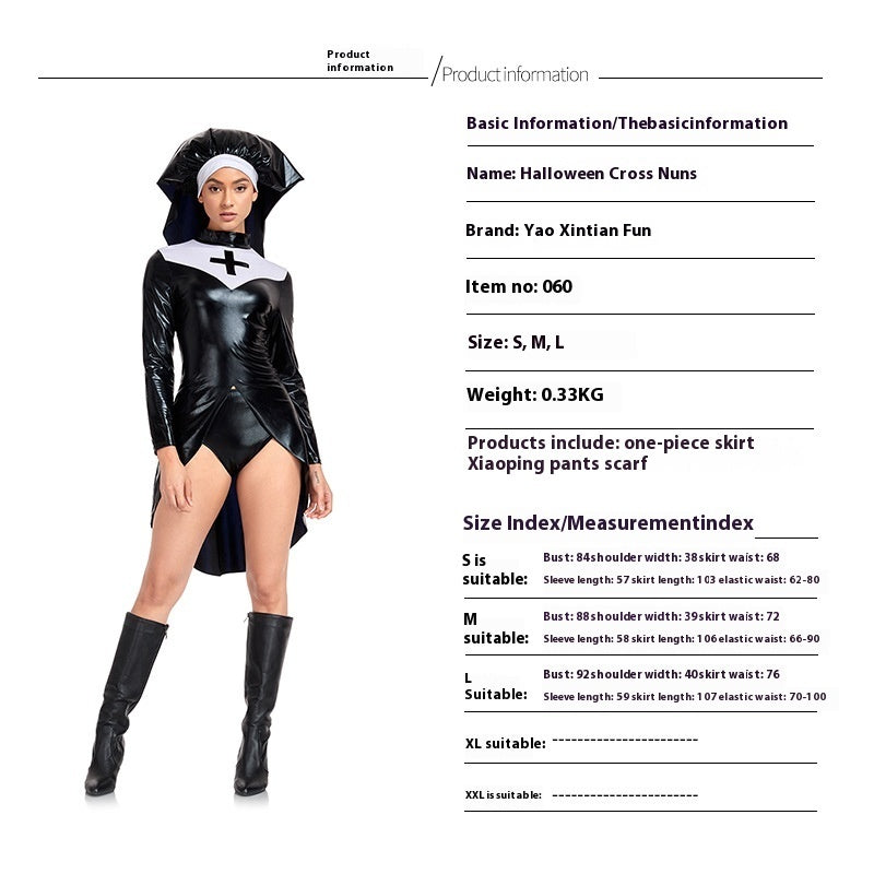 Cos Nun Costume Halloween PU - Premium 0 from chiquetrends.com - Just $13! Shop now at chiquetrends.com