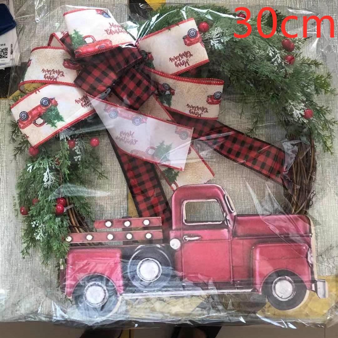 Red Truck Christmas Wreath - Premium 0 from chiquetrends.com - Just $28! Shop now at chiquetrends.com