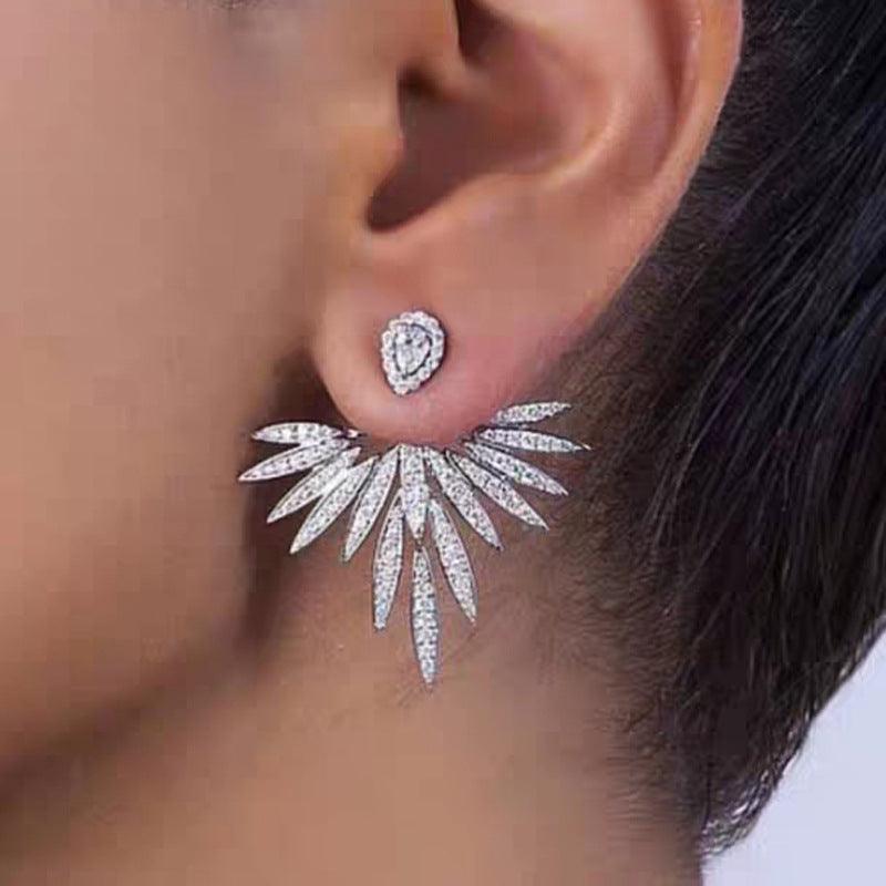 Zircon earrings angel wings - Premium 0 from chiquetrends.com - Just $23! Shop now at chiquetrends.com