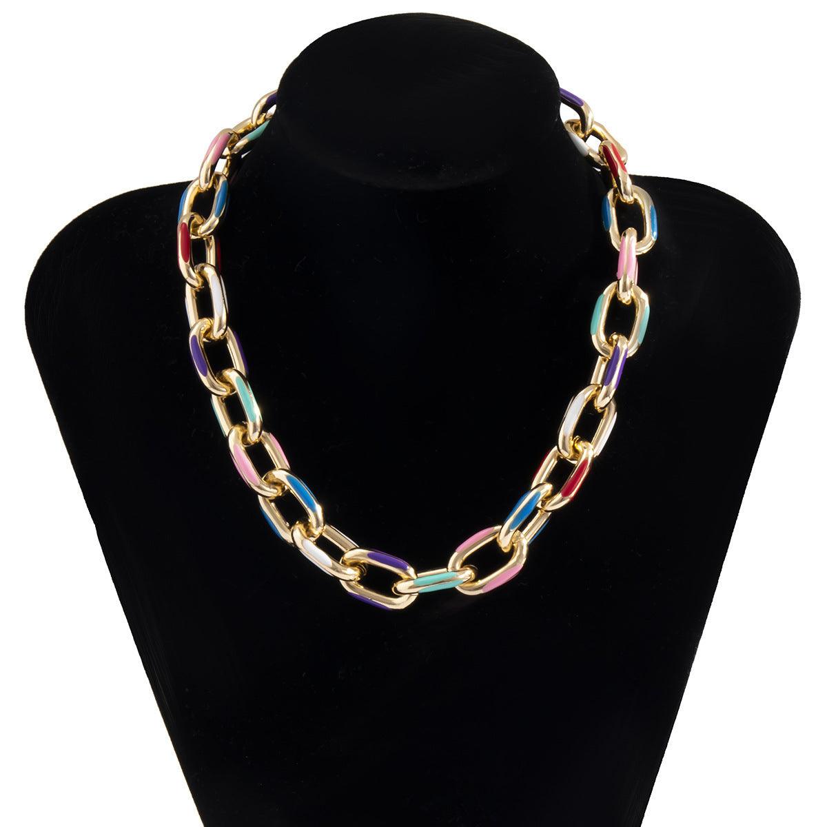 Colorful Oil Drop Chain - Premium 0 from chiquetrends.com - Just $15! Shop now at chiquetrends.com