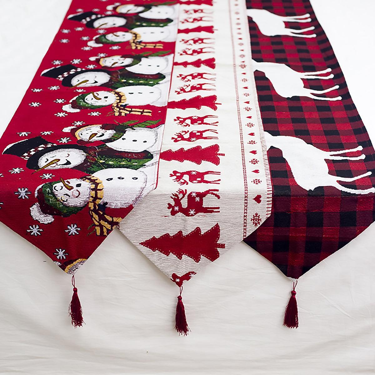 Christmas Elk Snowman Table - Premium 0 from chiquetrends.com - Just $18! Shop now at chiquetrends.com