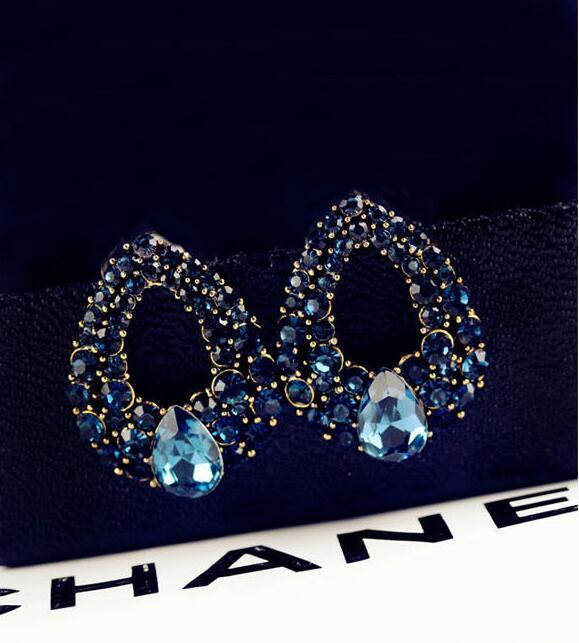 Earrings with diamond and - Premium 0 from chiquetrends.com - Just $11! Shop now at chiquetrends.com