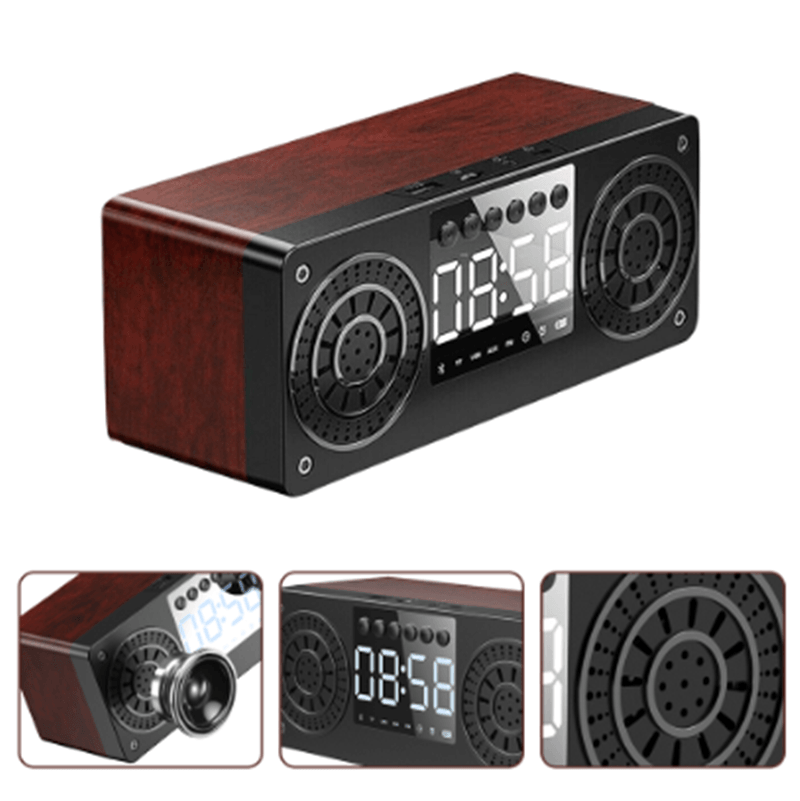 Wooden Clock Bluetooth Speaker - Premium 0 from chiquetrends.com - Just $29! Shop now at chiquetrends.com