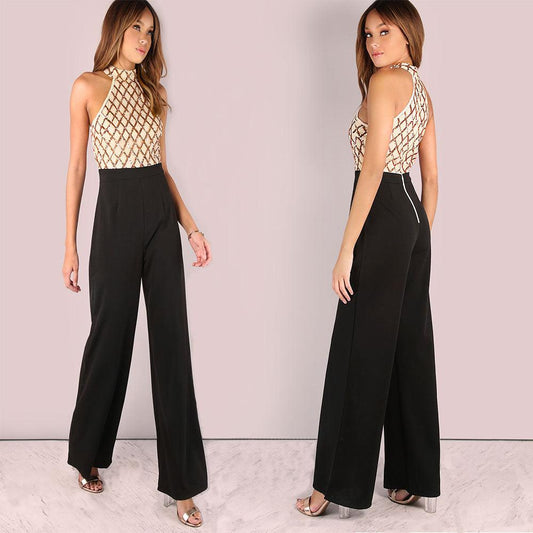 women's jumpsuit hanging neck - Premium 0 from chiquetrends.com - Just $35! Shop now at chiquetrends.com