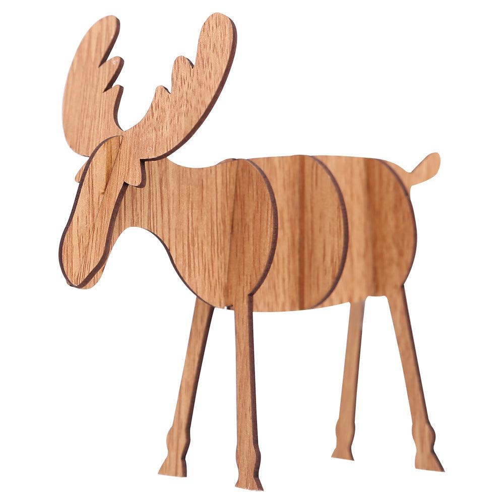 Wooden crafts Christmas elk - Premium 0 from chiquetrends.com - Just $10! Shop now at chiquetrends.com