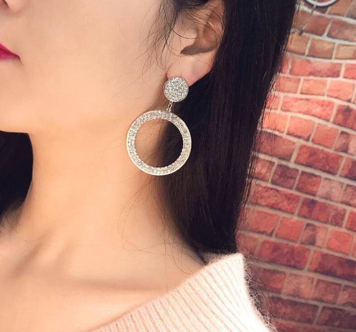 Exaggerated Circle Earring - Premium 0 from chiquetrends.com - Just $11! Shop now at chiquetrends.com