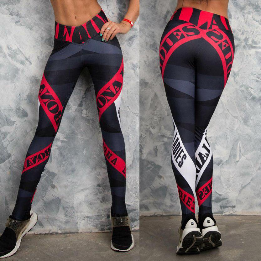 Alphabet print yoga leggings - Premium Yoga wear from chiquetrends.com - Just $23! Shop now at chiquetrends.com