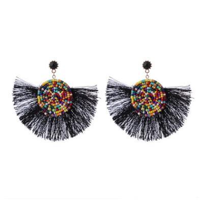 Fan-shaped tassel earrings - Premium 0 from chiquetrends.com - Just $14! Shop now at chiquetrends.com