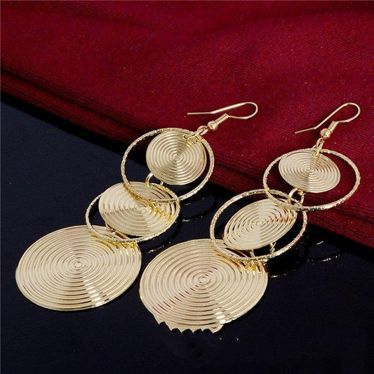 Circle Long Fashion Earrings - Premium 0 from chiquetrends.com - Just $11! Shop now at chiquetrends.com