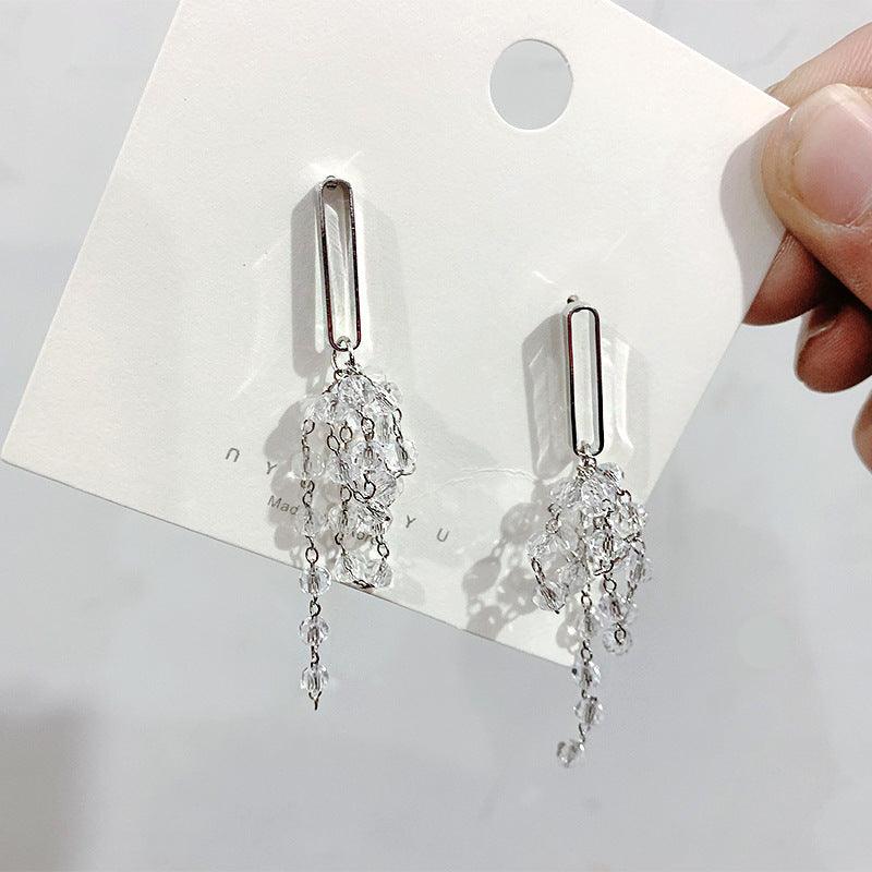 Crystal Tassel Grape Earrings - Premium 0 from chiquetrends.com - Just $13! Shop now at chiquetrends.com