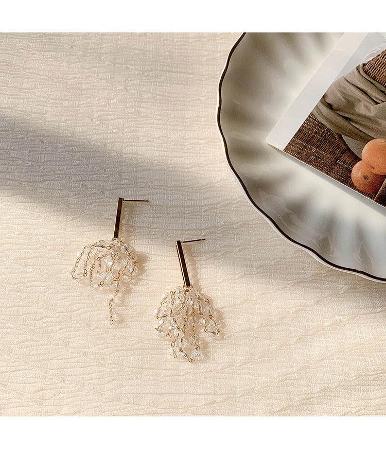 Crystal Tassel Grape Earrings - Premium 0 from chiquetrends.com - Just $13! Shop now at chiquetrends.com