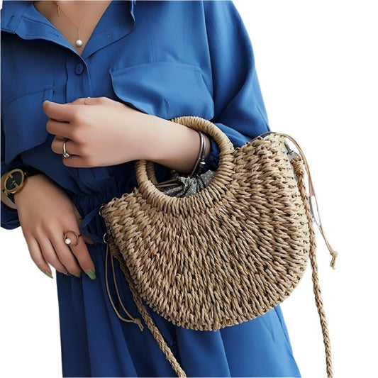 Crossbody Woven Handbag - Premium 0 from chiquetrends.com - Just $24! Shop now at chiquetrends.com