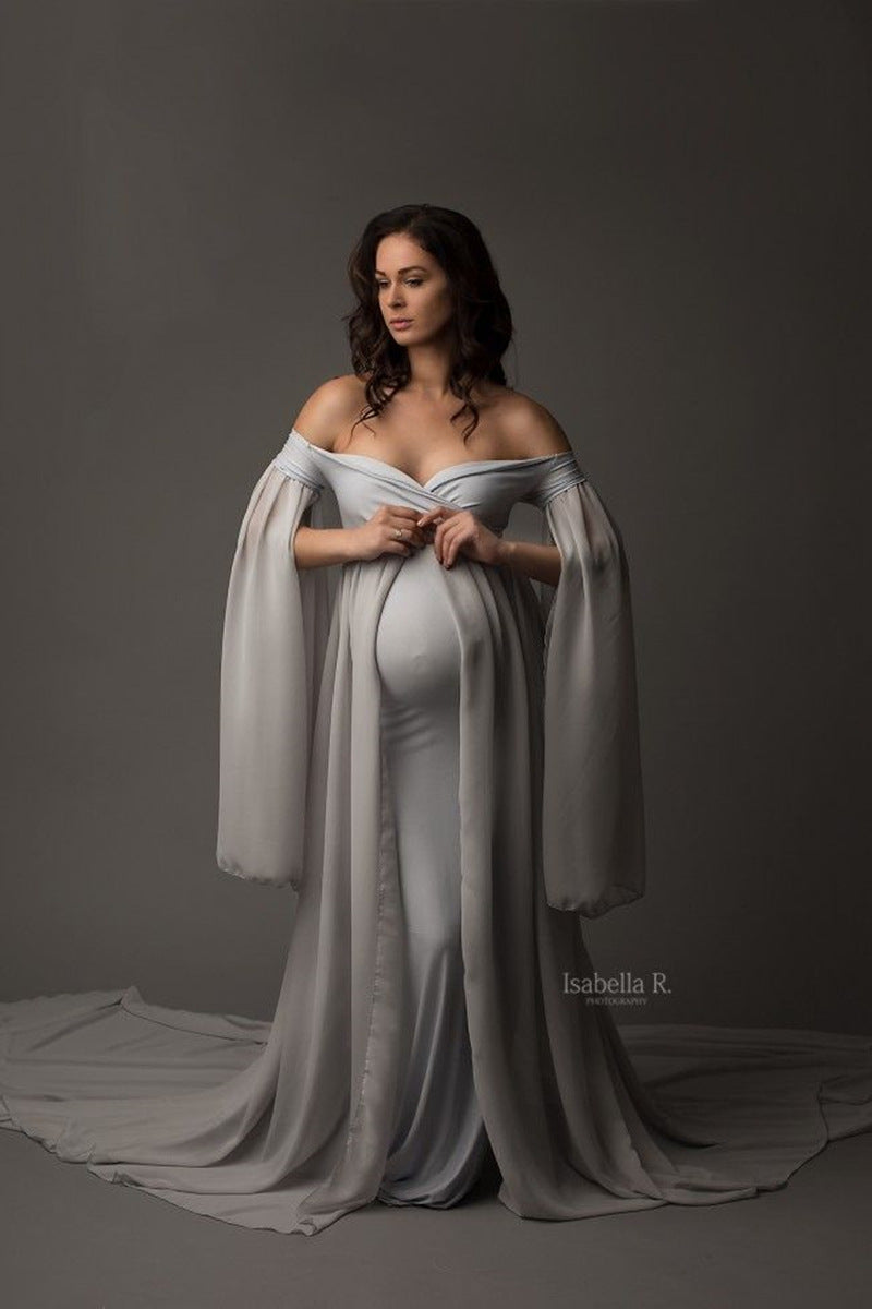 Chiffon Cloak Maternity Party - Premium  from chiquetrends.com - Just $45! Shop now at chiquetrends.com